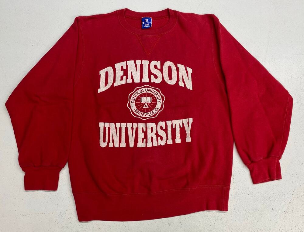 VTG 90s Champion USA Denison University Big Red crewneck pullover sweatshirt M